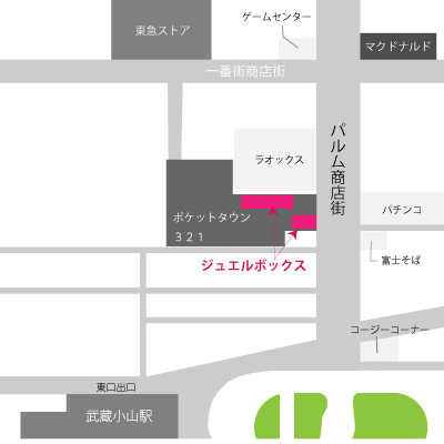 武蔵小山ジュエルボックスの地図